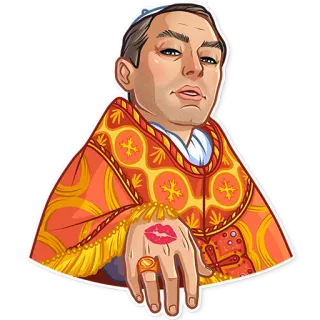 The Young Pope telegram stickers