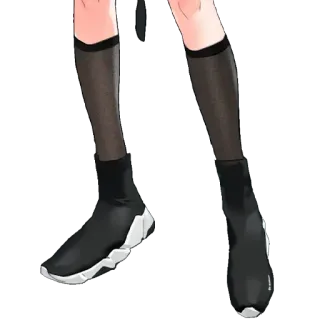 🍑 14447c02 kaki, sepatu, kaus kaki, mode, gaya anime telegram sticker