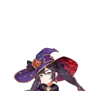 🍑 5194702c Mona Genshin Impact Mona, Genshin Impact, Anime, Video game, Karakter, Penyihir, Astrolog telegram sticker