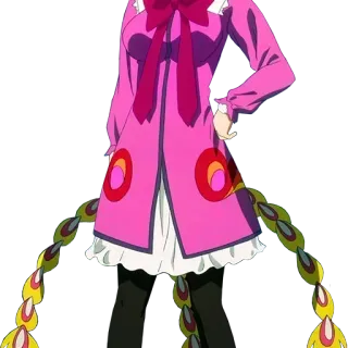 🍑 7ee18bc2 Anime, Gadis, Merah muda, Gaun telegram sticker