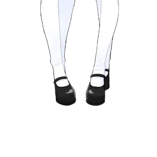 🍑 cf15f819 kaki, sepatu, mary janes, stoking putih telegram sticker
