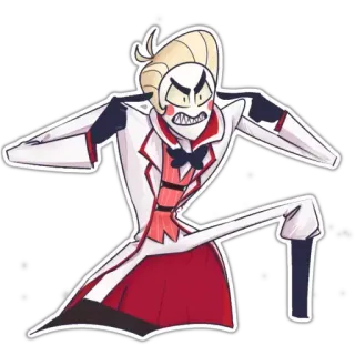 👑 03e44a71 Lucifer Magne Hazbin Hotel quỷ, khách sạn, hoạt hình, ác quỷ, ma quỷ, hoạt hình telegram sticker