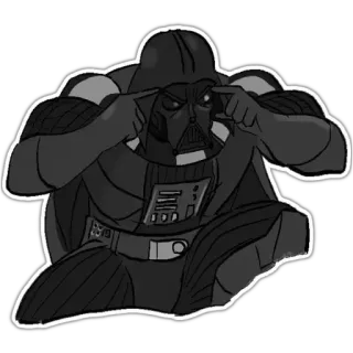 🦹‍♂ 47a670c2 Darth Vader Star Wars kẻ phản diện, sith, thần lực, mũ bảo hiểm, nhân vật telegram sticker