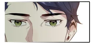 👀 d12fe9e3 ผู้ชาย, ตา, ใบหน้า, หัว, ผม, การ์ตูน telegram sticker