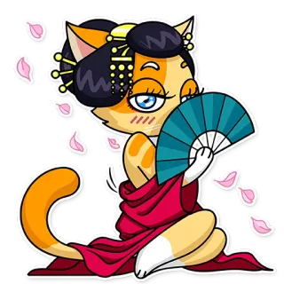 Katie Cat whatsapp stickers