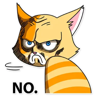 🚫 6df25680 NO. 猫, 生气, 不, 不同意, 搞笑 telegram sticker