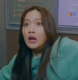 💄 b402ee04 wanita, wajah, ekspresi, terkejut, kejutan, potret whatsapp sticker