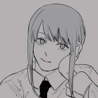 ❄️ f746e2f4 Makima Chainsaw Man Аниме, Манга, Человек-бензопила, Макима, Портрет, Персонаж telegram sticker