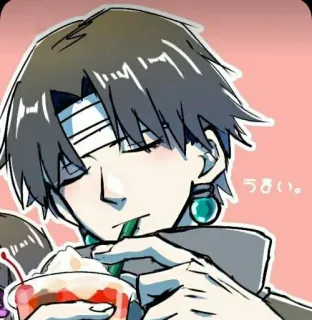 😎 fdbb9181 うまい。 Anime, Postać, Jedzenie, Napój, Słodki telegram sticker