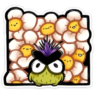 ⭐ 88ee7bc9 süß, figur, blumen, kawaii telegram sticker