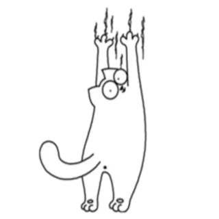 😤 fa389c83 猫, 卡通, 贴纸, 白色, 动物 whatsapp sticker