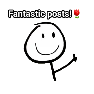 👌 4d57b260 Fantastic posts! strichmännchen, mittelfinger, beleidigende geste, fantastische posts telegram sticker