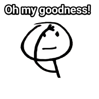 🙈 7e9c8911 Oh my goodness! Strichmännchen, Oh mein Gott, Ausdruck, Cartoon, Schock, Überraschung, Lustig telegram sticker