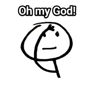 😱 a34771ef Oh my God! Strichmännchen, Oh mein Gott, Schockiert, Cartoon, Emotion, Meme, Ausdruck telegram sticker