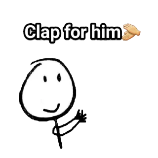 👏 d002e609 Clap for him strichmännchen, applaus, klatschen, feier, glückwunsch telegram sticker