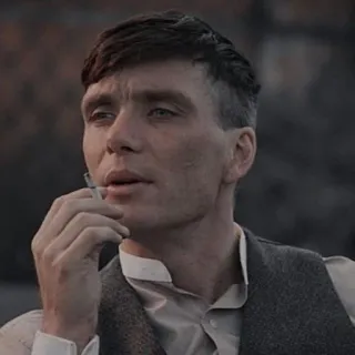 🌼 957f47cf Tommy Shelby Peaky Blinders peaky blinders, tommy shelby, cillian murphy, rauchen, vintage, serie telegram sticker