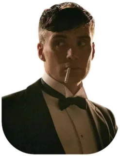 🚬 969e874d Tommy Shelby Peaky Blinders 피키 블라인더스, 토미 셸비, 킬리언 머피, 갱스터, 캐릭터, 드라마, 담배 telegram sticker