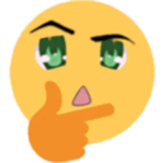 🤔 06f38e36 denken, emoji, neugierig, frage, nachdenklich, gesicht telegram sticker