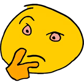 🤔 09523e30 emoji, denken, nachdenklich, frage telegram sticker