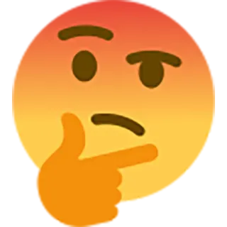 🤔 223619eb denken, emoji, nachdenklich, verwirrt, fragend, zweifelnd telegram sticker