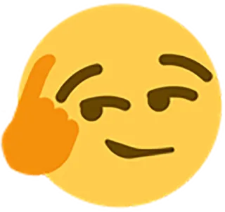 🤔 5e042dea denken, emoji, denken, grinsen telegram sticker