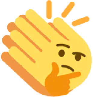 🤔 5f90cfd4 denken, emoji, nachdenklich, hand, grübelnd telegram sticker