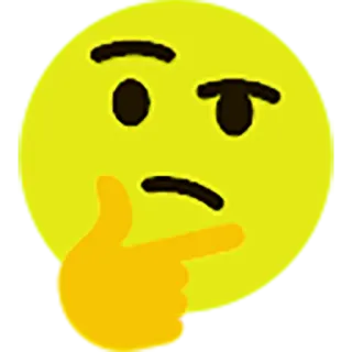 🤔 6edc9b52 Emoji, Denken, Frage, Zweifel, Nachdenken telegram sticker