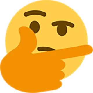 🤔 83980362 denken, emoji, frage, nachdenklich, bedenklich, gelb telegram sticker