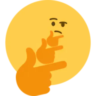 🤔 88a5b9a6 denken, nachdenken, Frage, Geste, neugierig, zweifelnd telegram sticker