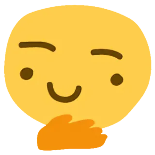 🤔 9df71b13 denken, emoji, nachdenklich, grinsen telegram sticker