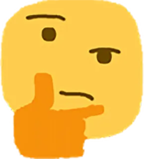 🤔 b5dafed1 denken, emoji, nachdenken, besinnung, frage, nachdenklich telegram sticker