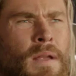 🤨 cecd6926 Thor thor, marvel, avengers, funny face, confused, chris hemsworth telegram sticker