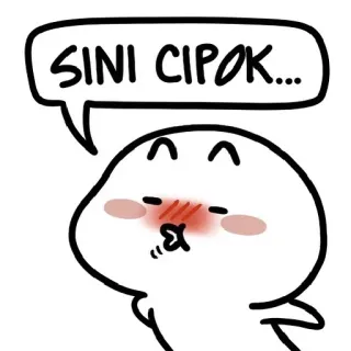 😚 324ed8eb SINI CIPOK... beijo, desenho animado, amor, expressão, fofo, afeição whatsapp sticker