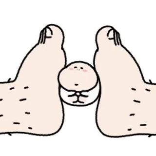 💬 71140835 脚, 冒犯, 手势, 卡通, 角色, 可爱, 插图 telegram sticker