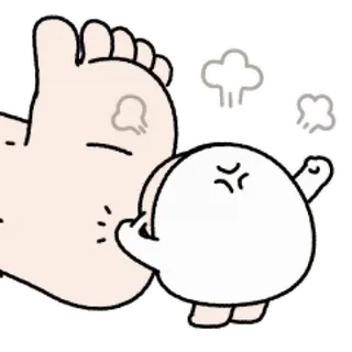 💬 ec5775ff 卡通, 脚, 屁股, 放屁, 冒犯, 气味, 愤怒 telegram sticker