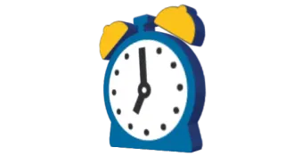 ⏰ 08393d13 orologio, sveglia, tempo, blu, giallo, promemoria telegram sticker