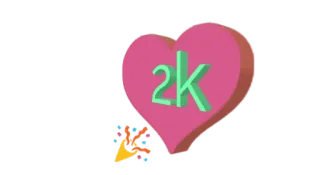💋 7e237948 2K cuore, 2k, numero, festa telegram sticker