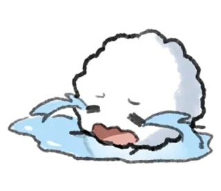 💭 113dfed0 雪球, 可爱, 困倦, 卡通, 伤心, 天气 telegram sticker