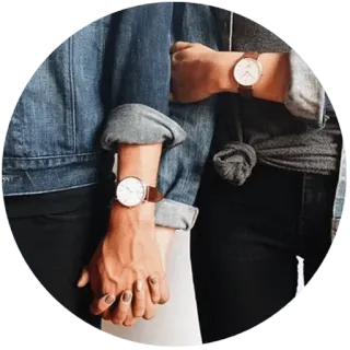 😍 d733ffe6 montres, mains, amour, couple telegram sticker