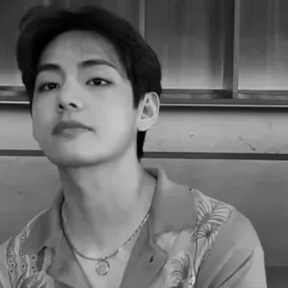 😚 3eacff5a uomo, ritratto, persona, gioielli, collana, bianco e nero telegram sticker