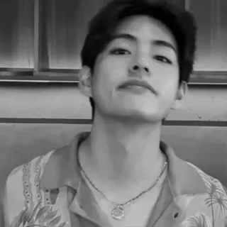 😉 ae5befb4 ritratto, uomo, collana, bianco e nero, persona telegram sticker