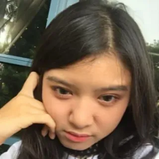 ❄️ a55b34cd portrait, femme, personne, jeune, intérieur telegram sticker