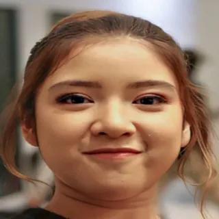 ❄️ aef55692 femme, portrait, visage, sourire, asiatique telegram sticker