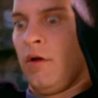 😳 0c11ad9e Peter Parker Spider-Man kaget, meme, spider-man, peter parker, wajah, lucu whatsapp sticker