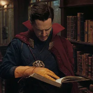 🧠 21621c3f Doctor Strange doctor strange, benedict cumberbatch, marvel, penyihir, sihir, buku whatsapp sticker