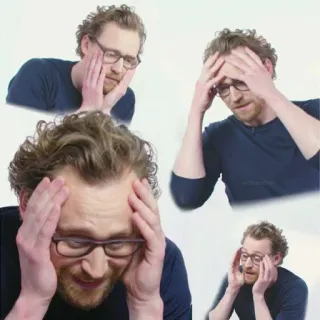 🤔 645fb9bd Tom Hiddleston Aktor, Meme, Facepalm, Ekspresi, Frustrasi whatsapp sticker