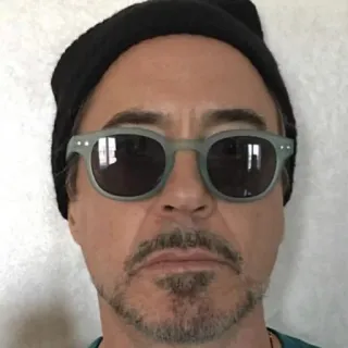 😎 aa860c1a pria, kacamata hitam, topi, potret, jenggot whatsapp sticker