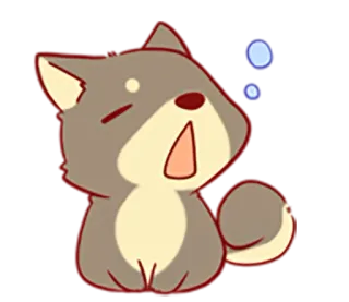 🐶 768dbfe6 Dibujo animado, Animal, Lindo, Sticker, Lobo, Perro telegram sticker