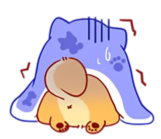 🐶 9fbdd04e perro, animal, lindo, mascota, mirar, tímido, dibujos animados telegram sticker
