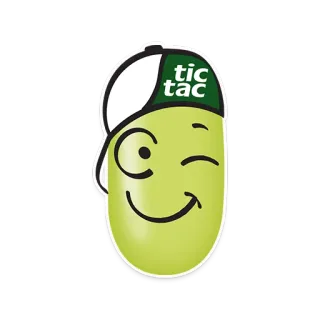 😉 5142d671 tic tac Tic Tac, permen, manisan, mint, karakter, makanan telegram sticker